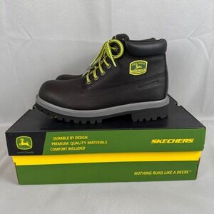 Skechers x John Deere Sergents Dozer Industrial Boots Mens 9.5 Black New NWT